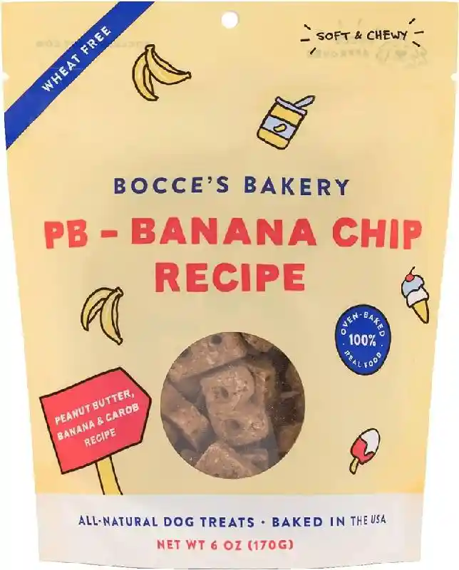 Bocce's Bakery Dog Bisc PB Banana ch 6-oz