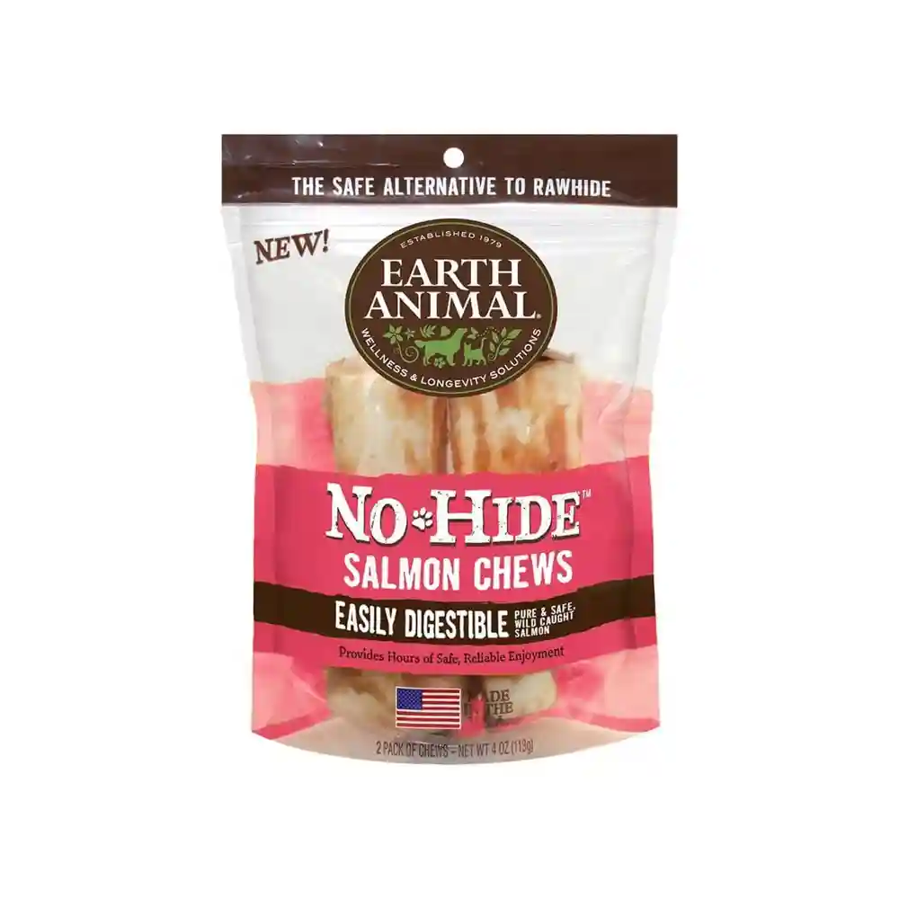 Earth Animal No Hide Salmon 4" 2pk