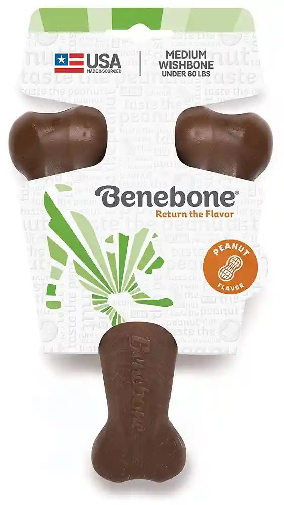 Benebone Wishbone Dental Chew PeanutButter Medium
