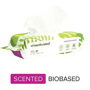 Earth Rated Grooming Wipes - Lavender 100-ct