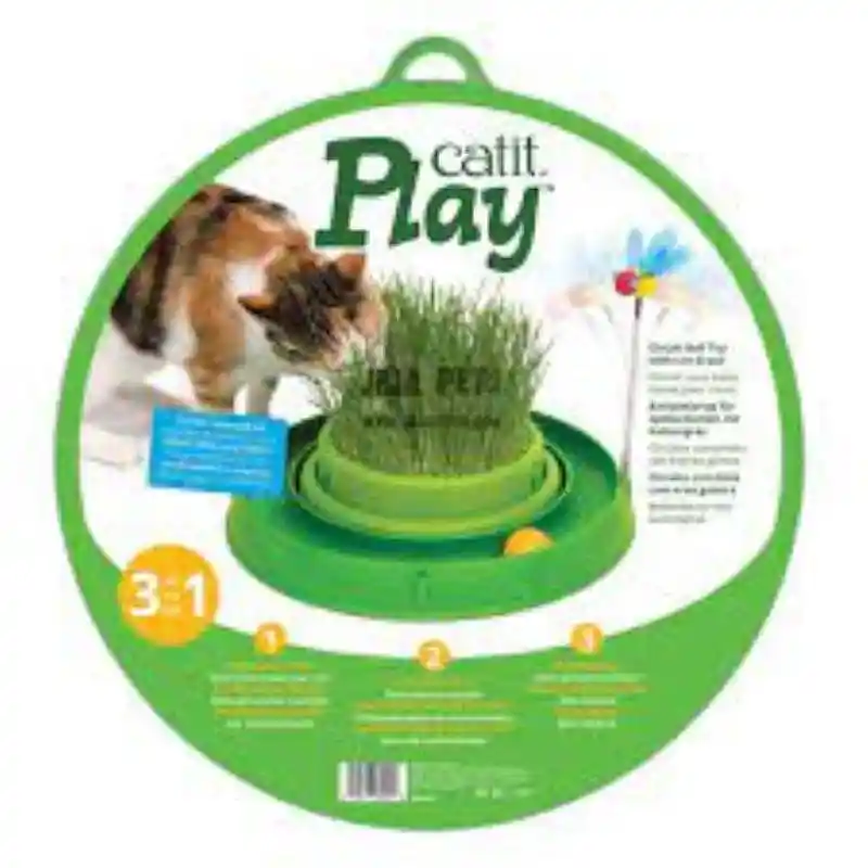 Catit Play Circuit Ball Toy W/ Cat Grass