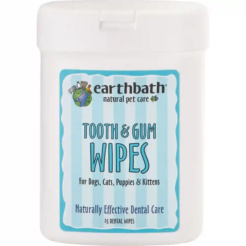 Earthbath Tooth & Gum Wipes Tooth Wipes 25-ct