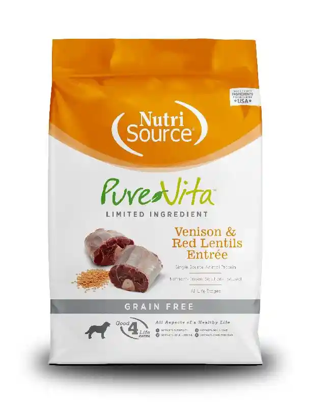 NutriSource PureVita Dog Food Vensn GF 25#