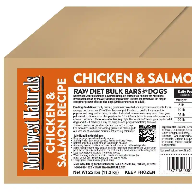 Northwest Nats Raw Dog Food Ckn/Salm 25#