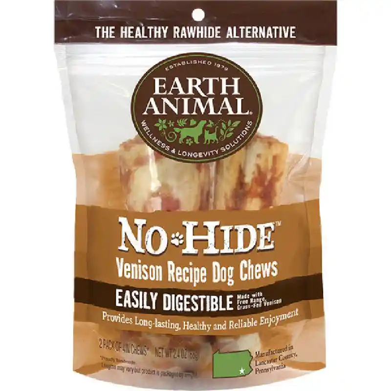 Earth Animal No Hide Venison 4" 2pk