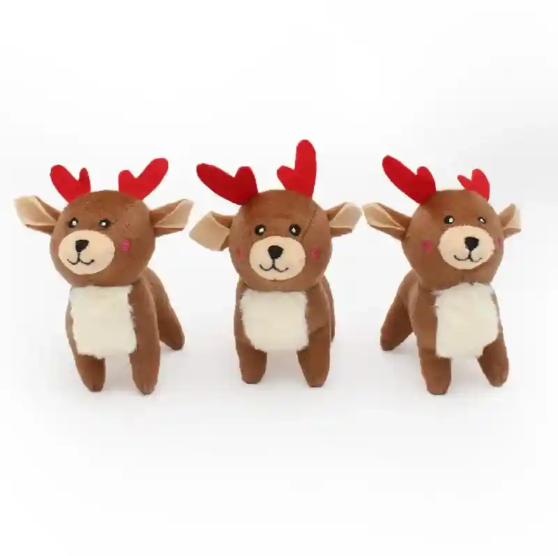 Zippy Paws Holiday Miniz Reindeer 3pk