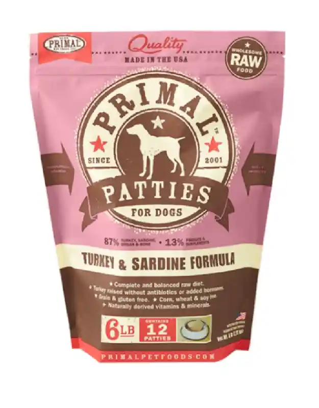 Primal Raw Dog Food Trky/Sardi 6#