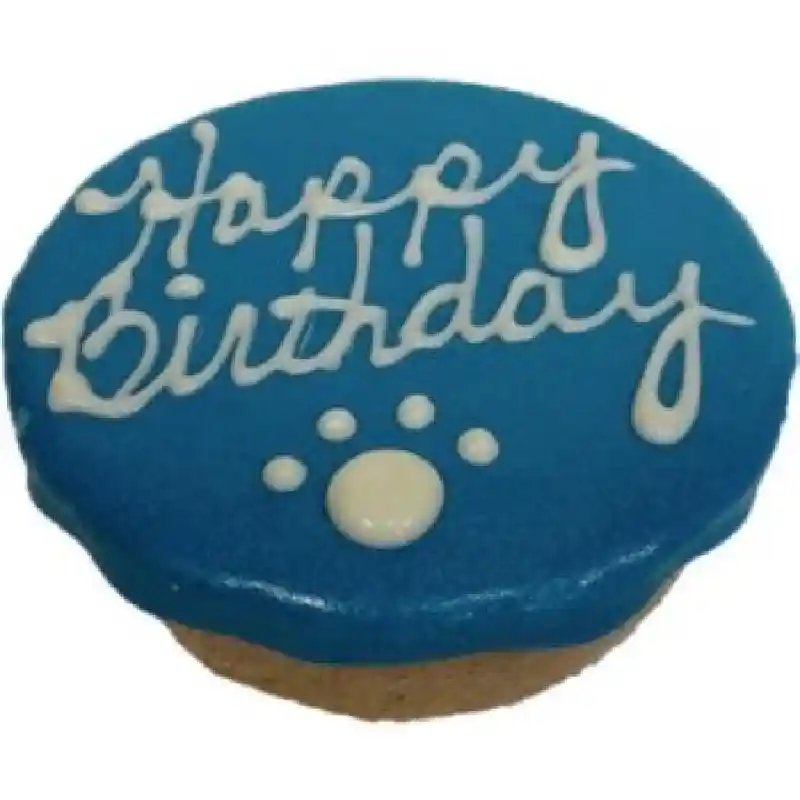 Preppy Puppy Bakery Birthday Cake - Blue 4"