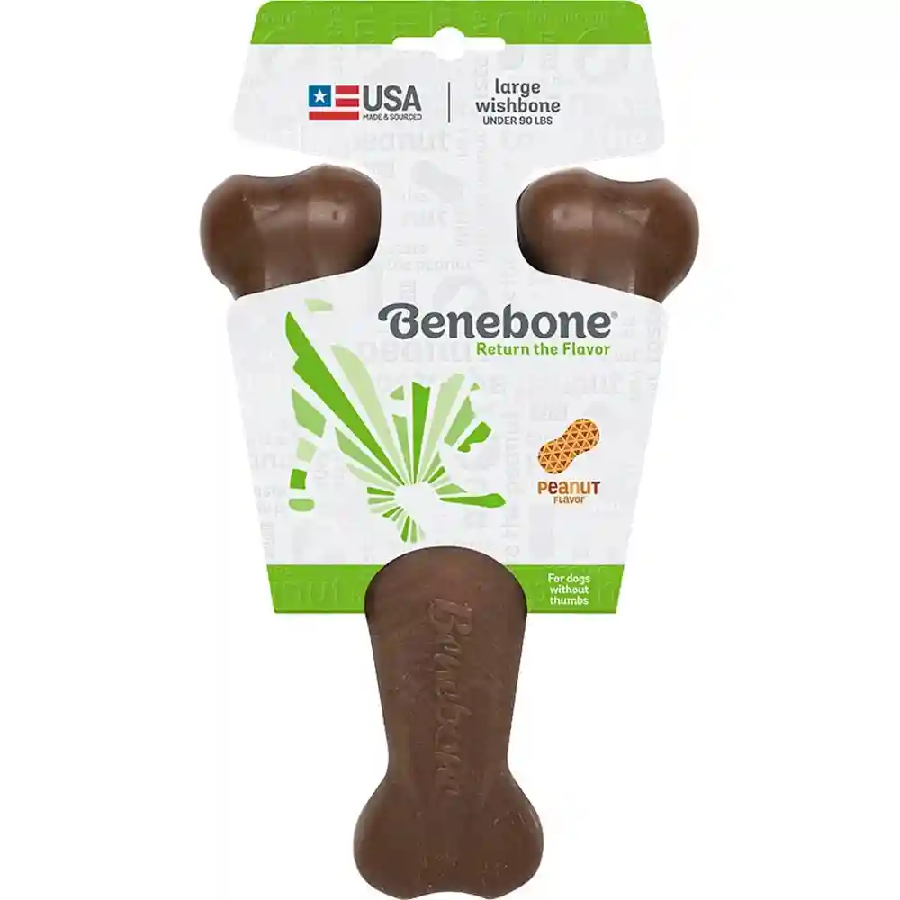 Benebone Wishbone Dental Chew PeanutButter Large
