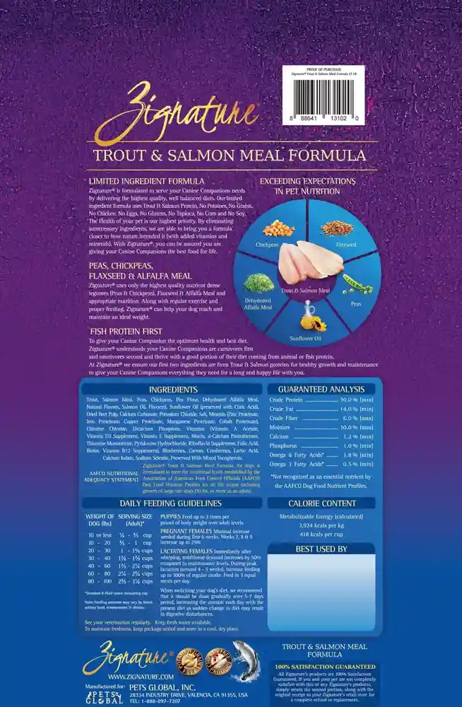Zignature Dog Food Trout & Salmon 4#