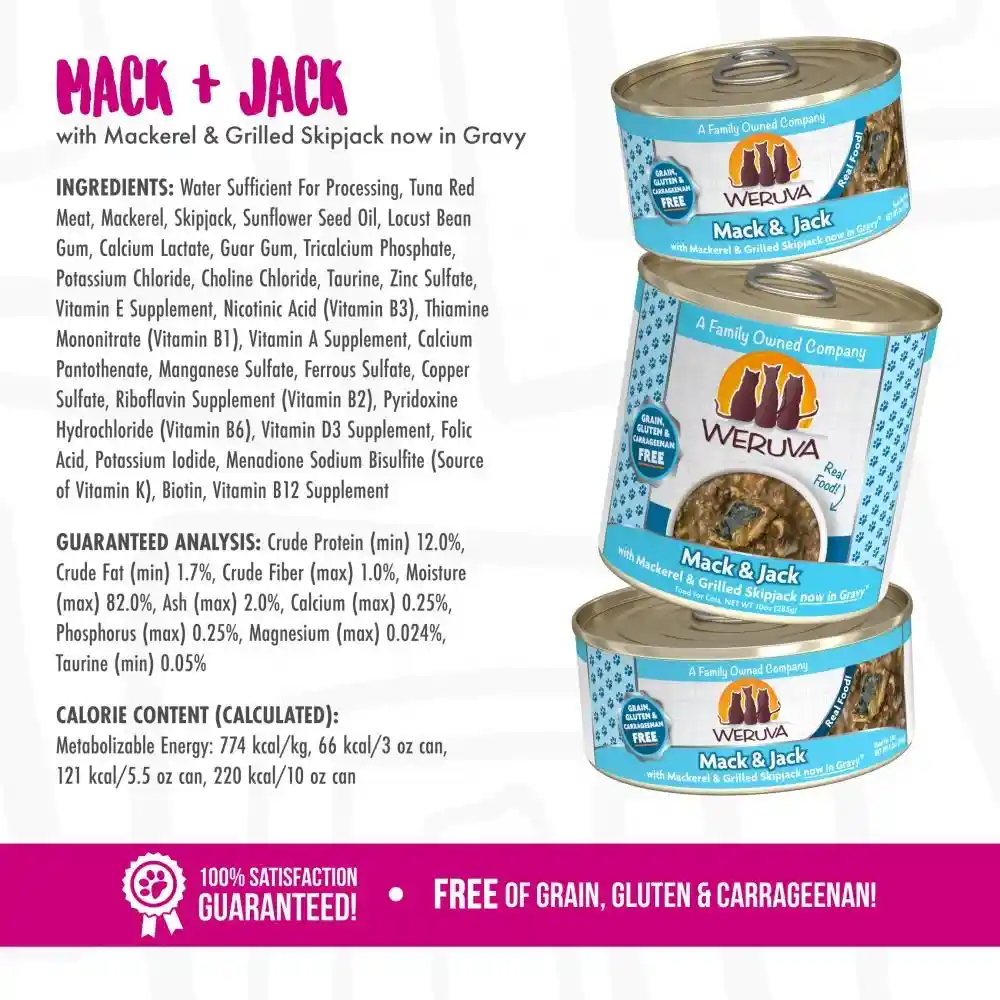 Weruva Cat Can Food Mack & Jack 3-oz Cat