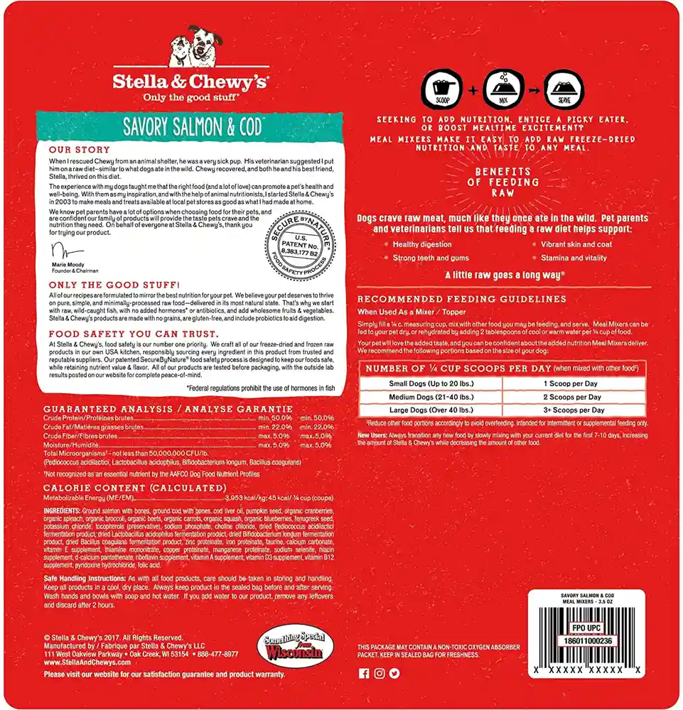 Stella & Chewy's FD Meal Mixer Slmn/Cod 3.5-oz