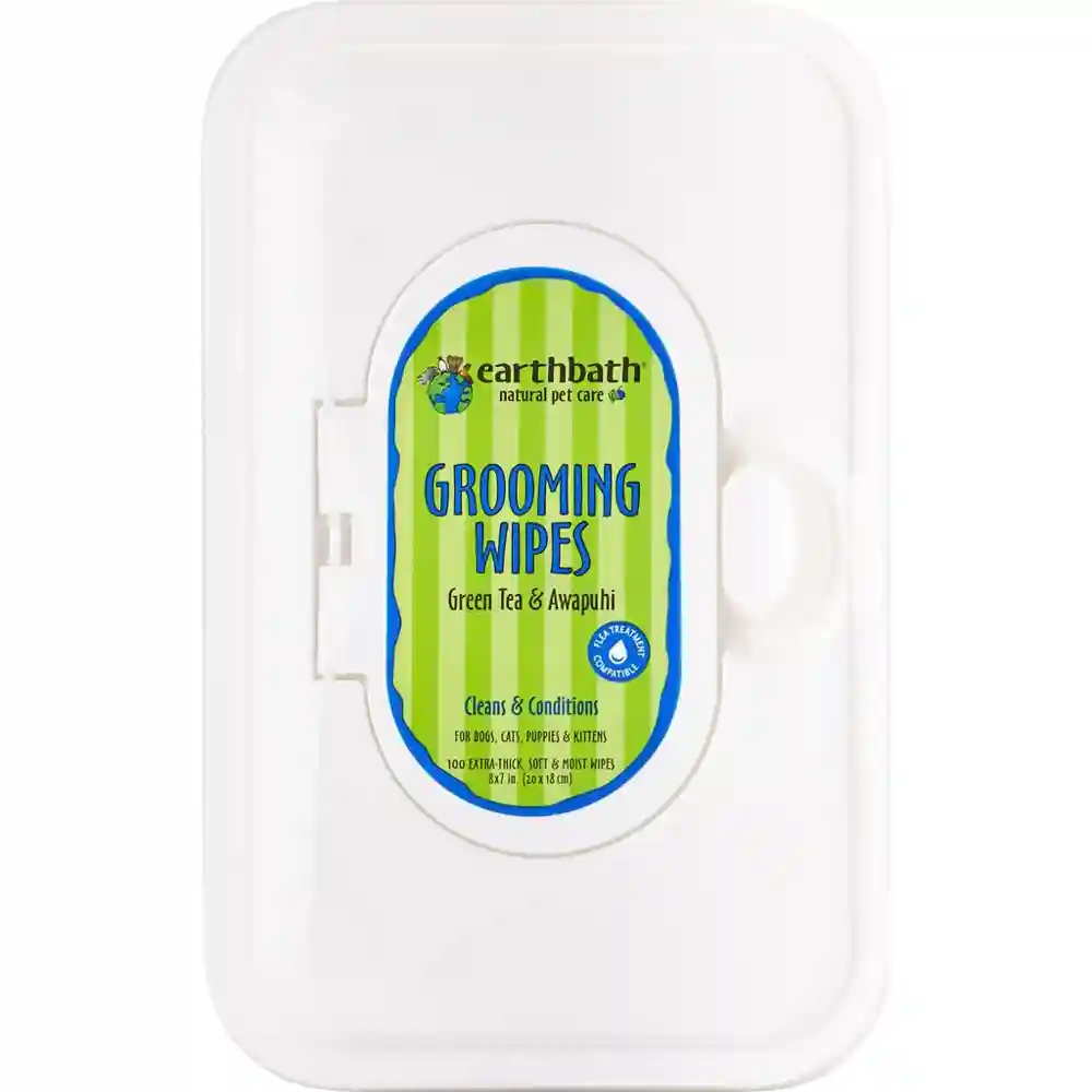 Earthbath Wipes Green Tea 100-ct