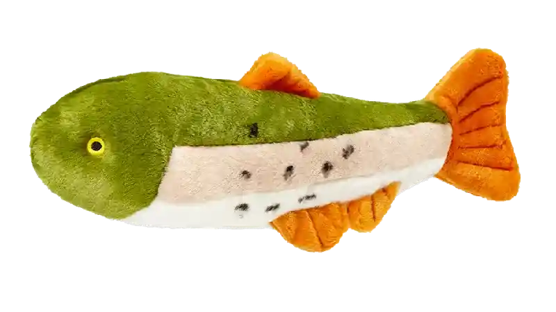 Fluff & Tuff Dog Toys Ruby Rainbow Trout Large