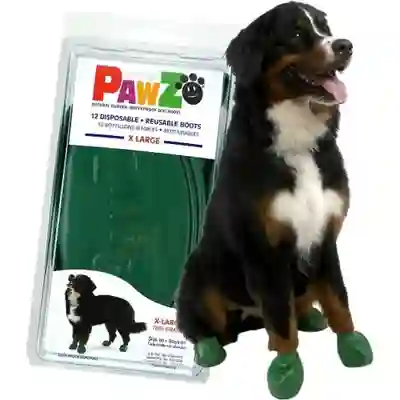 Pawz Rubber Dog Boots Dark Green X-Large