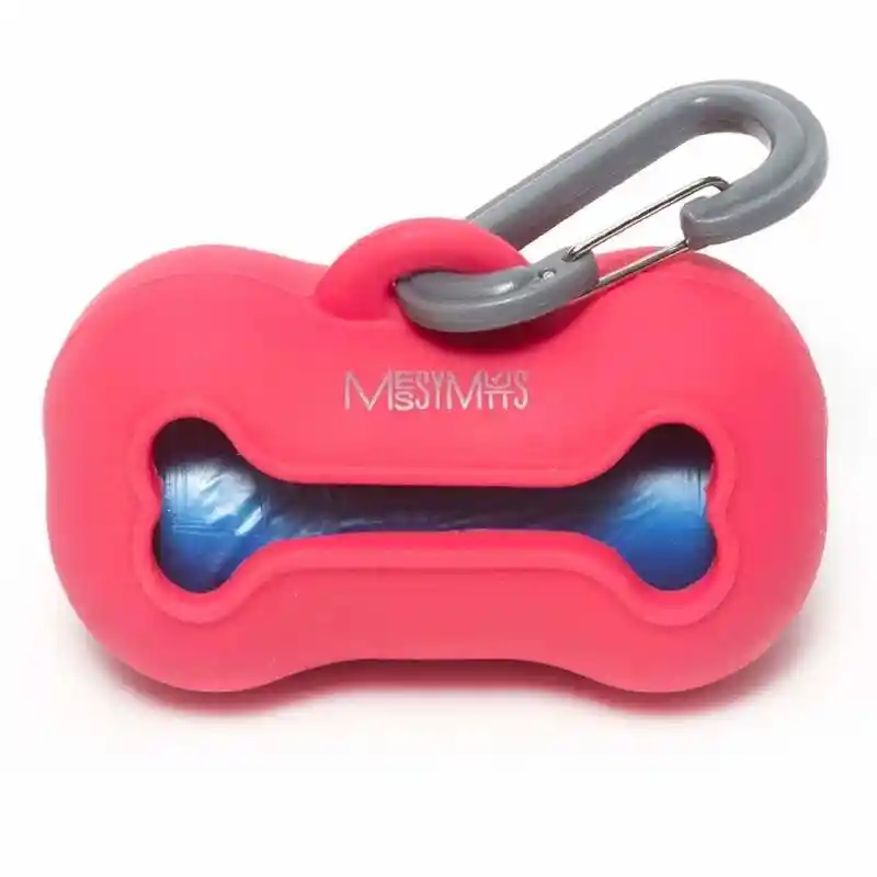 Messy Mutts Silicone Wastebag Holder Red