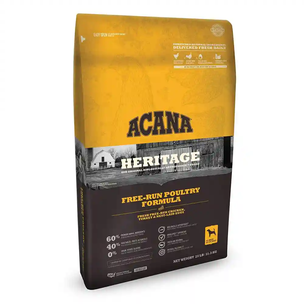 Acana Heritage Dog Free Run Poultry 25#