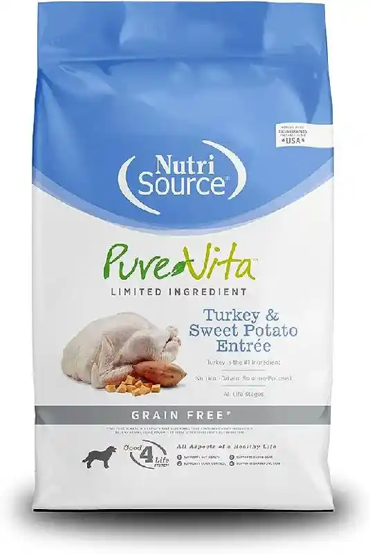 NutriSource PureVita Dog Food Trky GF 12#