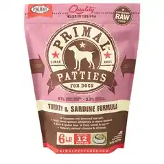 Primal Raw Dog Food Trky/Sardi 6#