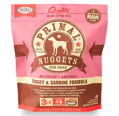 Primal Raw Dog Food Trky/Sardi 3#