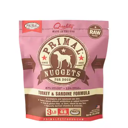 Primal Raw Dog Food Trky/Sardi 3#