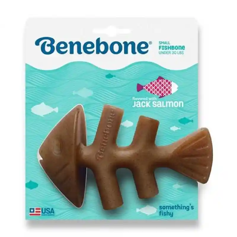 Benebone Fishbone Jack Salmon Medium