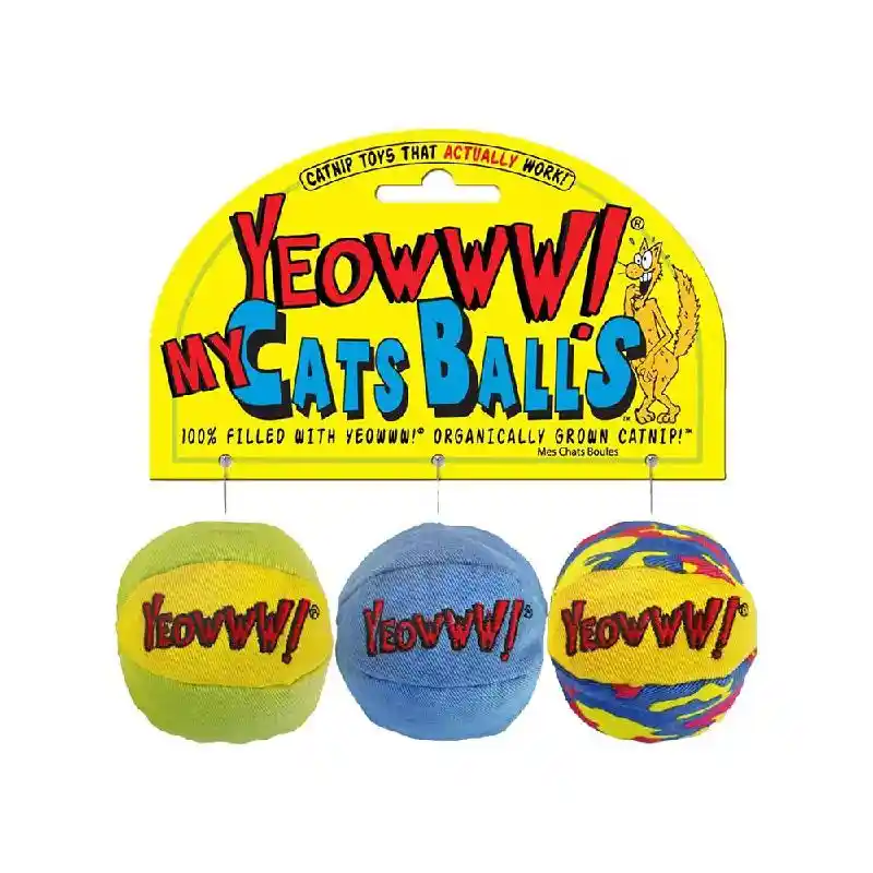 Yeowww! Catnip Toy Balls 3pk