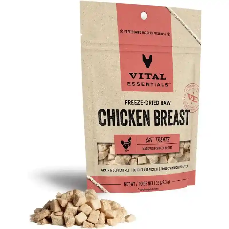 Vital Essentials Cat Treats Ckn Breast 1.0-oz