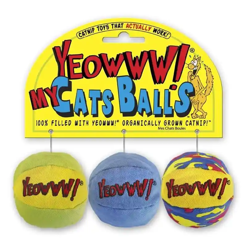 Yeowww! Catnip Toy Balls 3pk