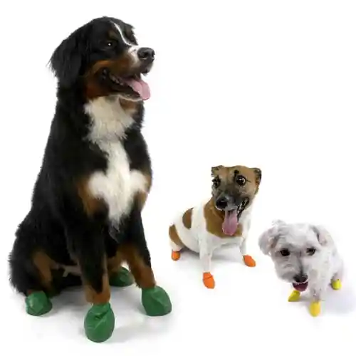 Pawz Rubber Dog Boots Blk Large