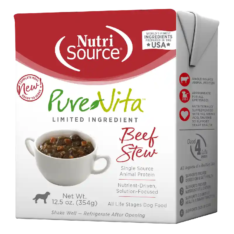 Pure Vita Dog Tetra Pack Beef Stew 12.5 Oz