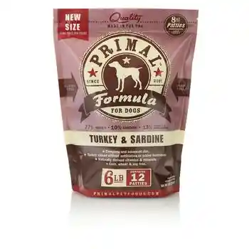 Primal Raw Dog Food Trky/Sardi 6#