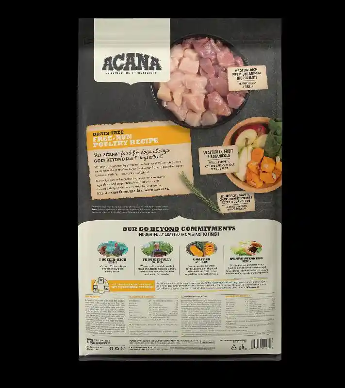 Acana Heritage Dog Free Run Poultry 25#
