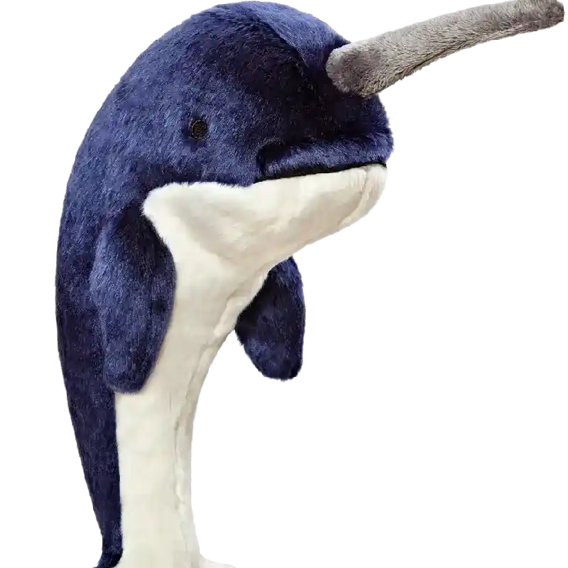 Fluff & Tuff Dog Toys Bleu Narwhal Medium