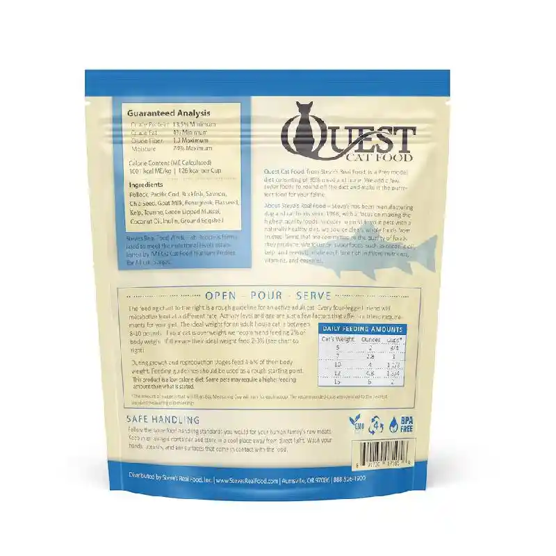 Steve's Real Food Quest Whitefish for Cats 2#