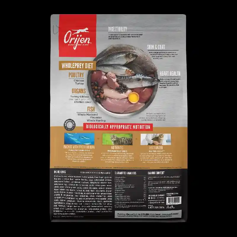 Dry Cat Food, Cat & Kitten, Biologically Appropriate & Grain Free 12-lb