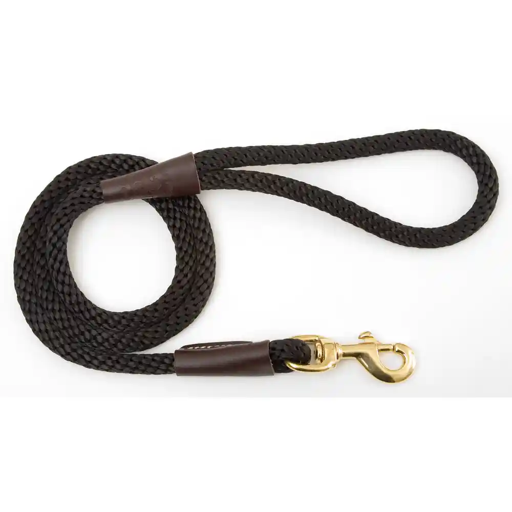 Mendota Snap Leash Blk 1/2" x 6'
