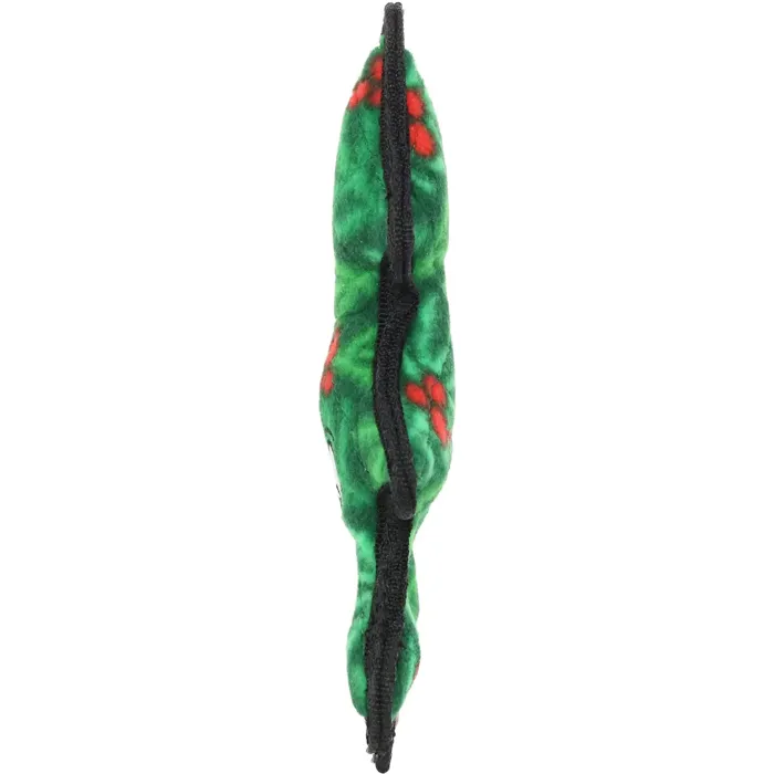 Tuffy Holiday Tree green dog toy, side profile