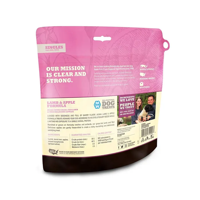 Singles Fd Dog Treats, Lamb & Apple, Gf 3.25-oz