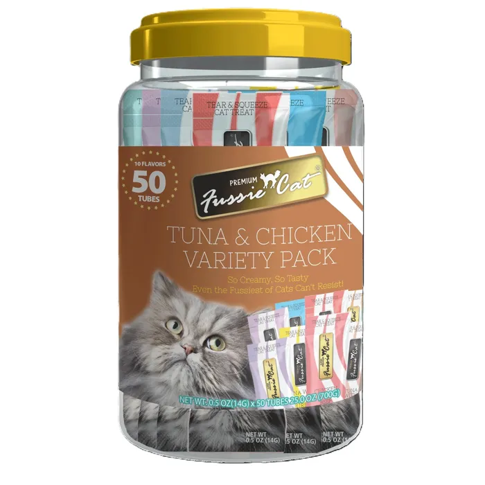Fussiecat Puree Tuna & Chkn Variety Pack 10 Flavor