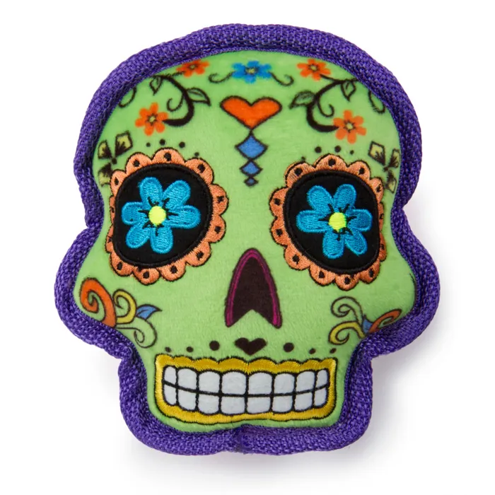 Go Dog Toys Sugar Skull Green