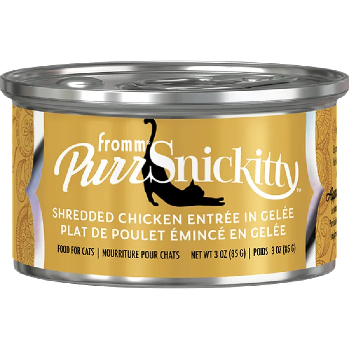Fromm Cat Can Purrsnickitty Shredded Chicken 3-oz