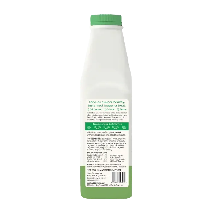 Shepherd Boy Farms FD Raw Goat Milk Green Bld 16oz