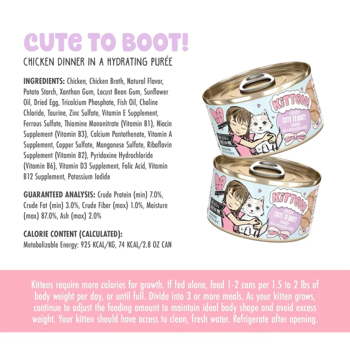 Weruva Bff Kitten Chicken Pure Cute to Boot 2.8-oz