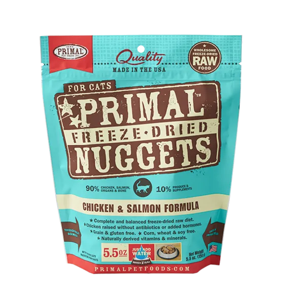 Freeze Dried Nuggets Grain Free Chicken & Salmon Formula Cat Food 5.5-oz