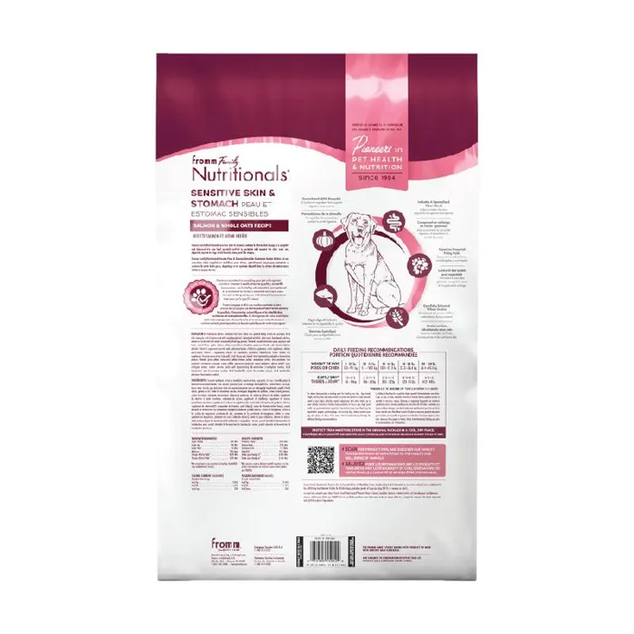 Fromm Nutritionals Salmon & Whole Oats 12 lb bag back