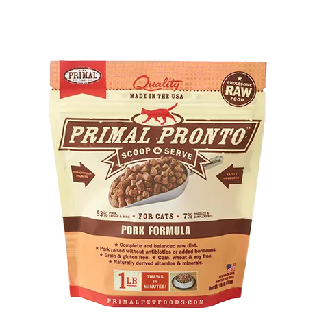 Primal Cat Pronto Raw Pork 1#