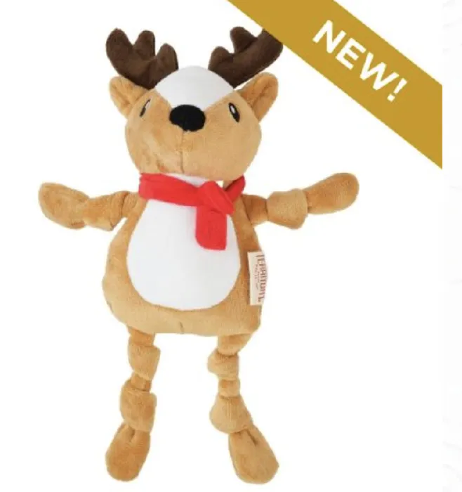 Knotted Plush Reindeer Dog Toy Pt374y Territory 40/cs