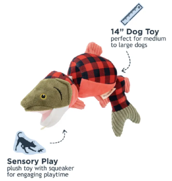 Tall Tails Holiday Salmon Shake Play Dog Toy
