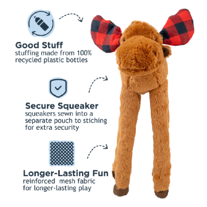 Tall Tails Holiday Moose Gangly Plush Dog Toy